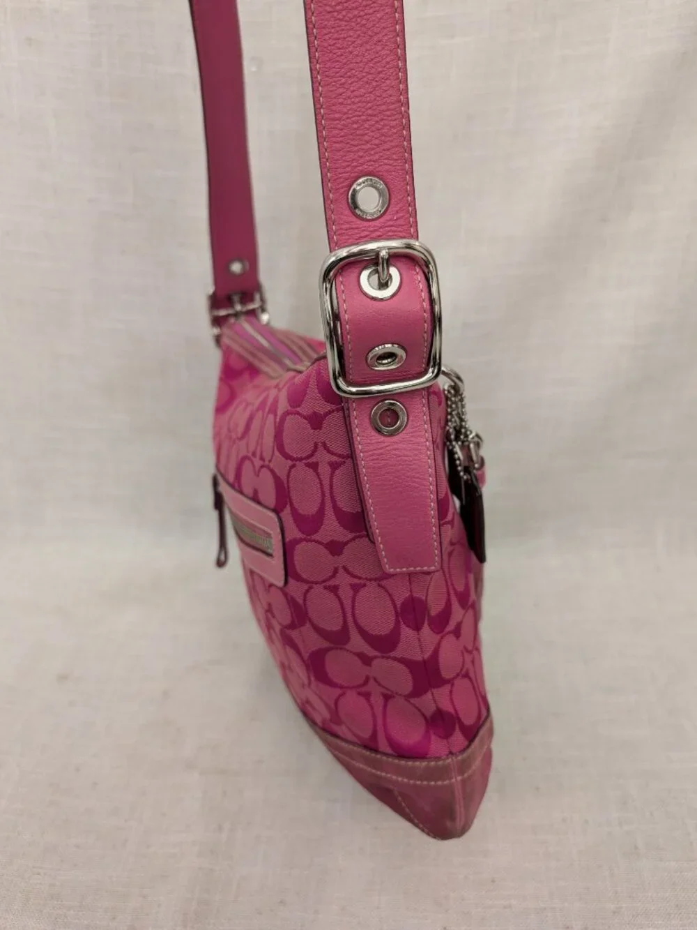Coach Signature 9362 Pink Shoulder Bag Purse Vintage Y2K